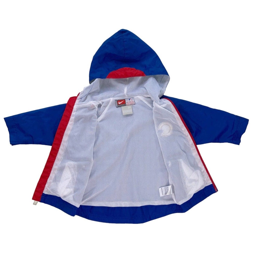 NIKE Chicago CUBS Windbreaker Jacket Hooded 12M 12 Months Genuine Merchandise - Picture 6 of 13
